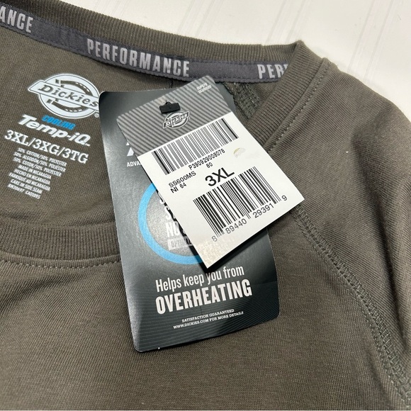 Dickies Men’s 3XL Moss Green Pullover Temp IQ Performance Cooling T Shirt NWT - Picture 8 of 11